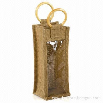 Gift Bag, Made of Linen Material, Measure 9 x 9 x 23cm